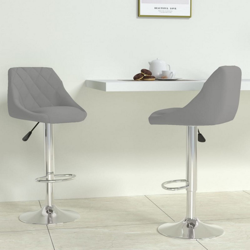 Acquista Sgabelli da Bar 2 pz Grigio Chiaro in Velluto con riferimento GHV-335305 della ditta GARDENHOME