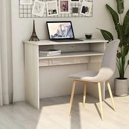 Acquista Scrivania Bianco Lucido 90x50x74 cm in Truciolato con riferimento GHV-801176 della ditta GARDENHOME