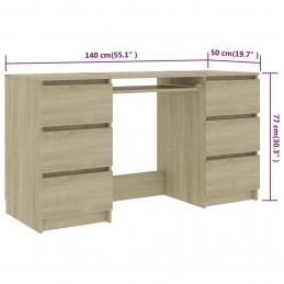Acquista Scrivania Rovere Sonoma 140x50x77 cm in Truciolato con riferimento GHV-800813 della ditta GARDENHOME