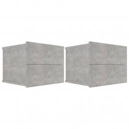 Acquista Comodini Grigio Cemento 2 pz 40x30x30 cm in Truciolato con riferimento GHV-801062 della ditta GARDENHOME