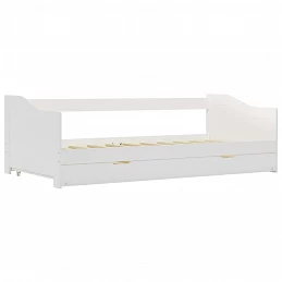 Acquista Divano Letto a Scomparsa in Legno di Pino Bianco 90x200 cm con riferimento GHV-283149 della ditta GARDENHOME