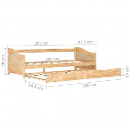 Acquista Divano Letto a Scomparsa in Legno di Pino 90x200 cm con riferimento GHV-283150 della ditta GARDENHOME