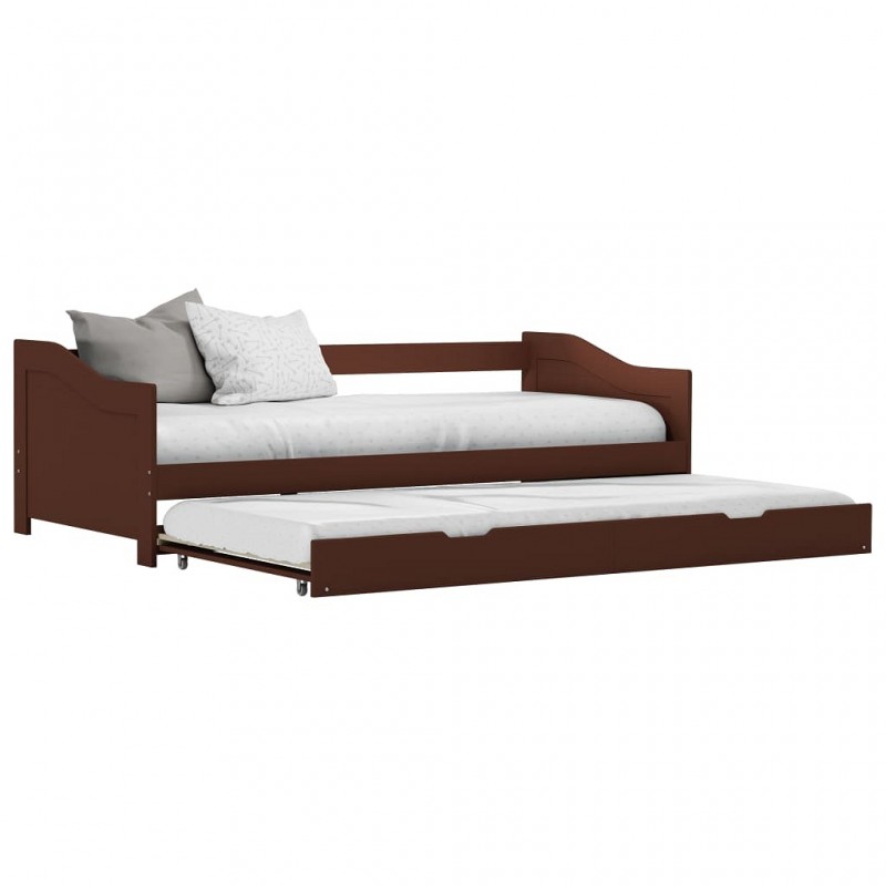 Acquista Divano Letto a Scomparsa Marrone Scuro Legno di Pino 90x200 cm con riferimento GHV-283152 della ditta GARDENHOME