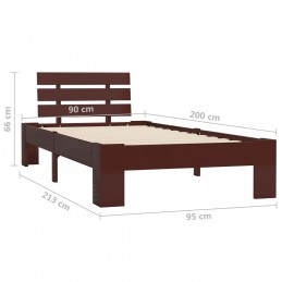 Acquista Giroletto Marrone Scuro in Legno Massello di Pino 90x200 cm con riferimento GHV-283172 della ditta GARDENHOME