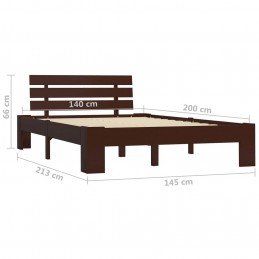 Acquista Giroletto Marrone Scuro in Legno Massello di Pino 140x200 cm con riferimento GHV-283175 della ditta GARDENHOME