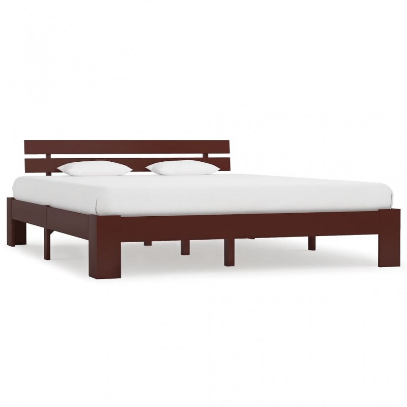 Acquista Giroletto Marrone Scuro in Legno Massello di Pino 160x200 cm con riferimento GHV-283176 della ditta GARDENHOME