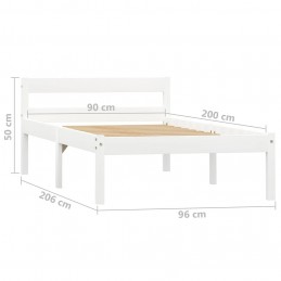 Acquista Giroletto Bianco in Legno Massello di Pino 90x200 cm con riferimento GHV-283184 della ditta GARDENHOME