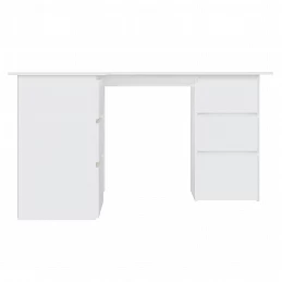 Acquista Scrivania ad Angolo Bianca 145x100x76 cm in Legno Multistrato con riferimento GHV-801089 della ditta GARDENHOME