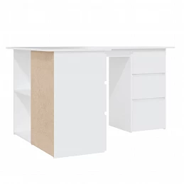 Acquista Scrivania ad Angolo Bianca 145x100x76 cm in Legno Multistrato con riferimento GHV-801089 della ditta GARDENHOME