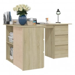 Acquista Scrivania ad Angolo Rovere Sonoma 145x100x76 cm in Truciolato con riferimento GHV-801092 della ditta GARDENHOME