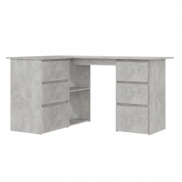Acquista Scrivania ad Angolo Grigio Cemento 145x100x76 cm in Truciolato con riferimento GHV-801093 della ditta GARDENHOME
