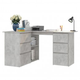 Acquista Scrivania ad Angolo Grigio Cemento 145x100x76 cm in Truciolato con riferimento GHV-801093 della ditta GARDENHOME