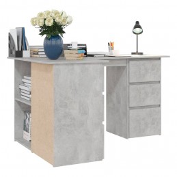 Acquista Scrivania ad Angolo Grigio Cemento 145x100x76 cm in Truciolato con riferimento GHV-801093 della ditta GARDENHOME