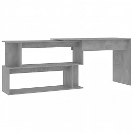 Acquista Scrivania ad Angolo Grigio Cemento 200x50x76 cm in Truciolare con riferimento GHV-801102 della ditta GARDENHOME