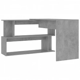Acquista Scrivania ad Angolo Grigio Cemento 200x50x76 cm in Truciolare con riferimento GHV-801102 della ditta GARDENHOME