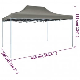 Acquista Gazebo Professionale Pieghevole 3x4m in Acciaio Antracite con riferimento GHV-48895 della ditta GARDENHOME