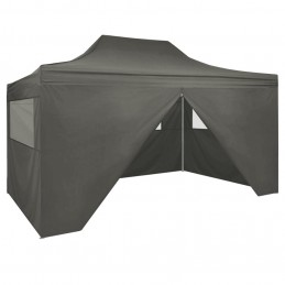 Acquista Gazebo Professionale Pieghevole 4 Pareti 3x4m Acciaio Antracite con riferimento GHV-48897 della ditta GARDENHOME