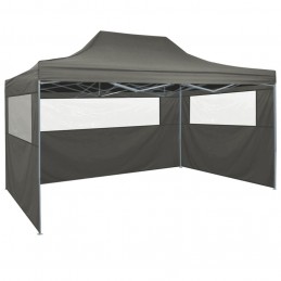 Acquista Gazebo Professionale Pieghevole 4 Pareti 3x4m Acciaio Antracite con riferimento GHV-48897 della ditta GARDENHOME