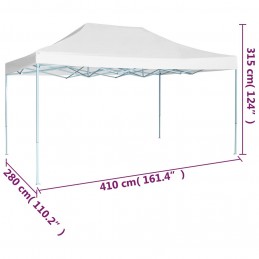 Acquista Gazebo Professionale Pieghevole 3x4m Acciaio Bianco con riferimento GHV-48898 della ditta GARDENHOME