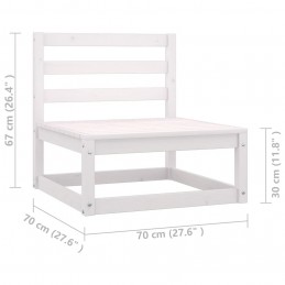 Acquista Set Divani da Giardino 3 pz Cuscini Legno Massello Pino Bianco con riferimento GHV-805766 della ditta GARDENHOME