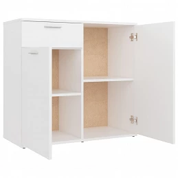 Acquista Credenza Bianca 80x36x75 cm in Legno Multistrato con riferimento GHV-805770 della ditta GARDENHOME