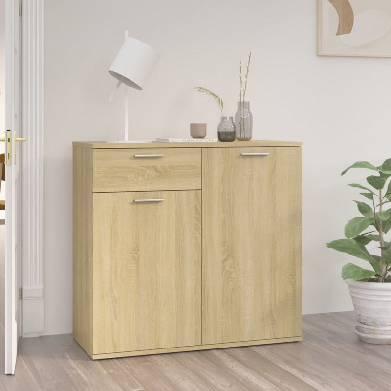 Acquista Credenza Rovere Sonoma 80x36x75 cm in Truciolato con riferimento GHV-805773 della ditta GARDENHOME