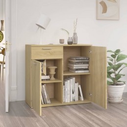 Acquista Credenza Rovere Sonoma 80x36x75 cm in Truciolato con riferimento GHV-805773 della ditta GARDENHOME