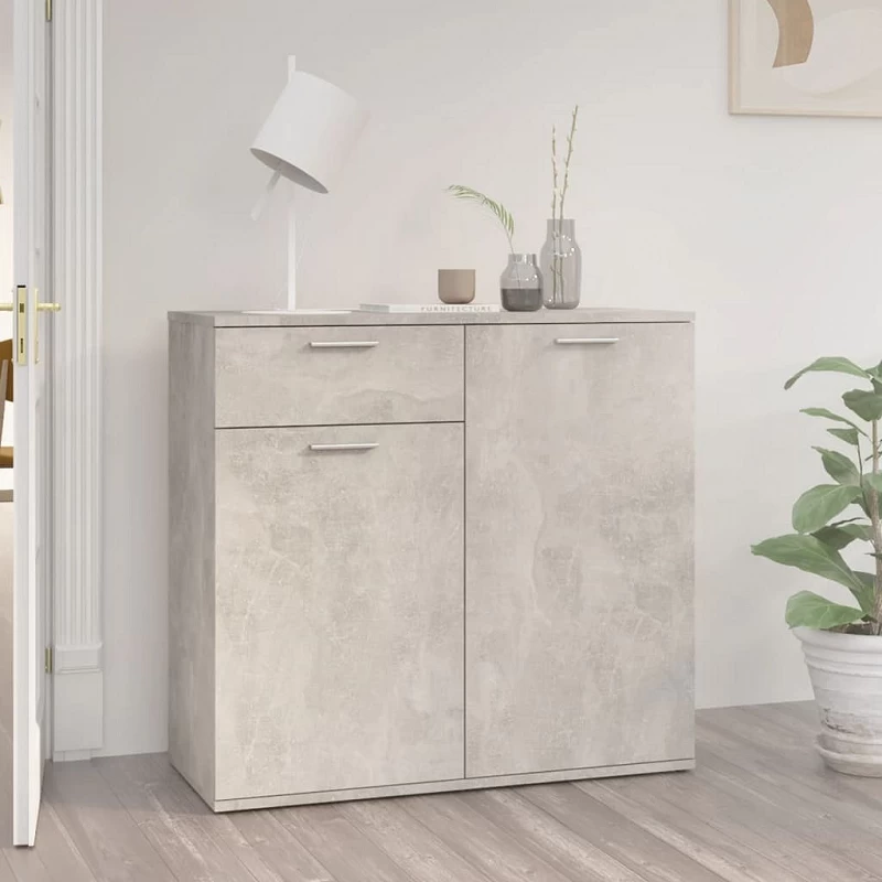 Acquista Credenza Grigio Cemento 80x36x75 cm in Truciolato con riferimento GHV-805774 della ditta GARDENHOME
