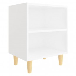Acquista Comodino con Gambe in Legno Massello Bianco 40x30x50 cm con riferimento GHV-805779 della ditta GARDENHOME