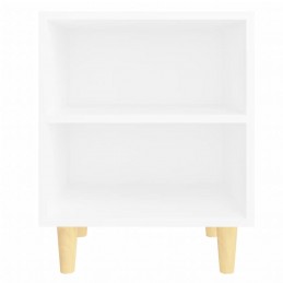 Acquista Comodino con Gambe in Legno Massello Bianco 40x30x50 cm con riferimento GHV-805779 della ditta GARDENHOME