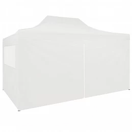Acquista Gazebo Professionale Pieghevole 4 Pareti 3x4m Acciaio Bianco con riferimento GHV-48900 della ditta GARDENHOME
