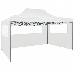 Acquista Gazebo Professionale Pieghevole 4 Pareti 3x4m Acciaio Bianco con riferimento GHV-48900 della ditta GARDENHOME