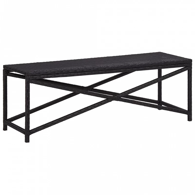 Acquista Panchina da Giardino 120 cm in Polyrattan Nera con riferimento GHV-46210 della ditta GARDENHOME