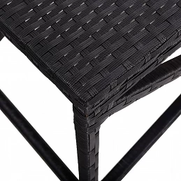 Acquista Panchina da Giardino 120 cm in Polyrattan Nera con riferimento GHV-46210 della ditta GARDENHOME
