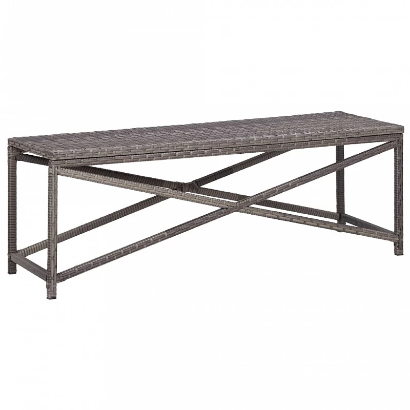 Acquista Panchina da Giardino 120 cm in Polyrattan Grigio con riferimento GHV-46211 della ditta GARDENHOME