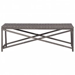 Acquista Panchina da Giardino 120 cm in Polyrattan Grigio con riferimento GHV-46211 della ditta GARDENHOME