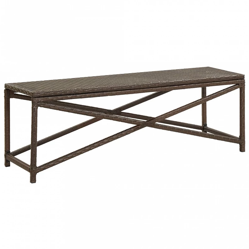 Acquista Panchina da Giardino 120 cm in Polyrattan Marrone con riferimento GHV-46212 della ditta GARDENHOME