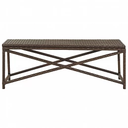 Acquista Panchina da Giardino 120 cm in Polyrattan Marrone con riferimento GHV-46212 della ditta GARDENHOME
