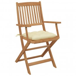 Acquista Sedie da Giardino Pieghevoli 8 pz con Cuscini Massello Acacia con riferimento GHV-3074984 della ditta GARDENHOME
