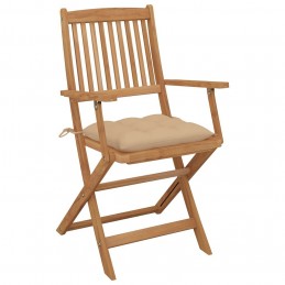 Acquista Sedie da Giardino Pieghevoli 8 pz con Cuscini Massello Acacia con riferimento GHV-3074985 della ditta GARDENHOME