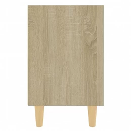 Acquista Comodino con Gambe in Legno Massello Rovere Sonoma 40x35x50cm con riferimento GHV-805785 della ditta GARDENHOME