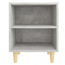 Acquista Comodino con Gambe in Legno Massello Grigio Cemento 40x30x50 cm con riferimento GHV-805787 della ditta GARDENHOME
