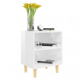 Acquista Comodini Gambe in Legno Massello 2 pz Bianco Lucido 40x30x50 cm con riferimento GHV-805792 della ditta GARDENHOME