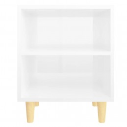 Acquista Comodini Gambe in Legno Massello 2 pz Bianco Lucido 40x30x50 cm con riferimento GHV-805792 della ditta GARDENHOME