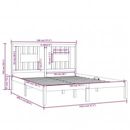 Acquista Giroletto Bianco in Legno Massello di Pino 140x200 cm con riferimento GHV-3104064 della ditta GARDENHOME
