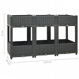 Acquista Fioriera Rialzata 120x40x71 cm in Polipropilene con riferimento GHV-310407 della ditta GARDENHOME
