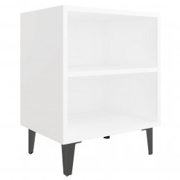 Acquista Comodino con Gambe in Metallo Bianco 40x30x50 cm con riferimento GHV-805797 della ditta GARDENHOME