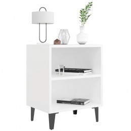 Acquista Comodino con Gambe in Metallo Bianco 40x30x50 cm con riferimento GHV-805797 della ditta GARDENHOME