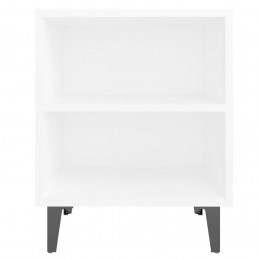 Acquista Comodino con Gambe in Metallo Bianco 40x30x50 cm con riferimento GHV-805797 della ditta GARDENHOME
