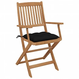Acquista Sedie da Giardino Pieghevoli 8 pz con Cuscini Massello Acacia con riferimento GHV-3074989 della ditta GARDENHOME